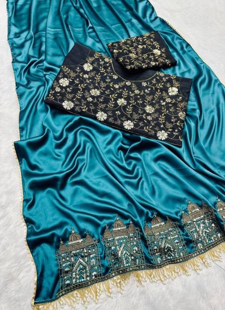BT 3099 Colours Heavy Japan Satin Silk Party Wear Saree Wholesale Online